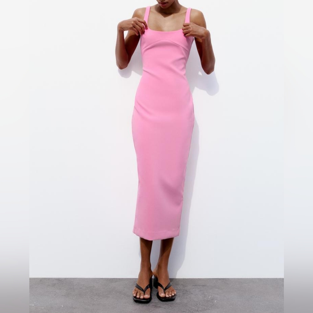 ZARA FITTED MIDI DRESS